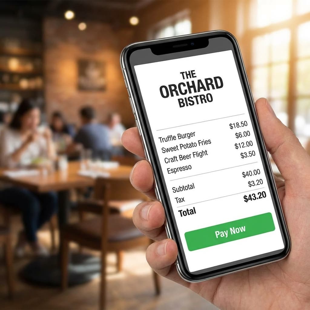 Digital bill on smartphone